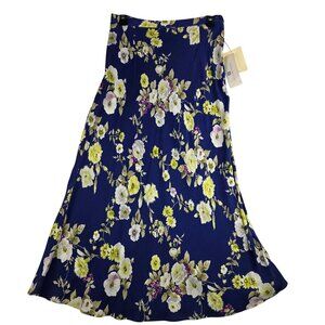 Susan Bristol Floral Chelsea Skirt Sz 8 Violet USA Cottagecore Romantic Vibrant